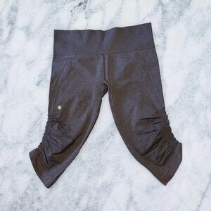 lululemon athletica Charcoal Ruched Leggings